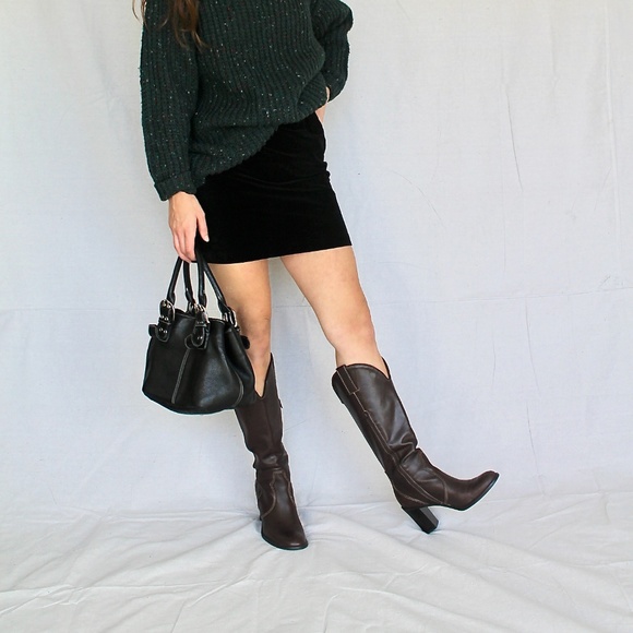 🌐 Genuine Leather Franco Sarto Western boots 7.5 - Picture 2 of 8